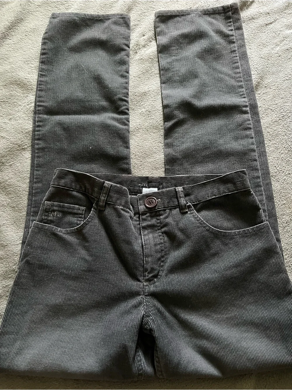 Marc Jacobs Charcoal Gray Corduroy Boot Cut Pants